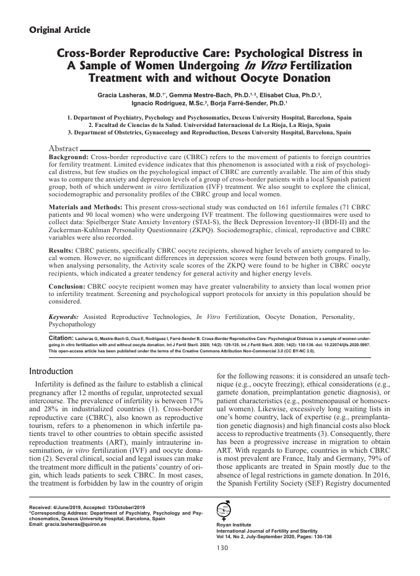 Première page de l'article